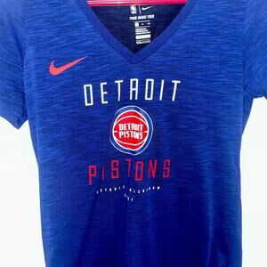 Nike Blue Detroit Pistons Short Sleeve Tee